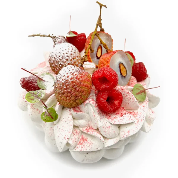 Pavlova Framboise – Litchi – Vanille par Pavlovas Joël Maier, photo N°4